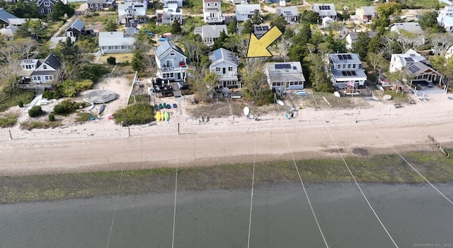 aerial view with a residential view