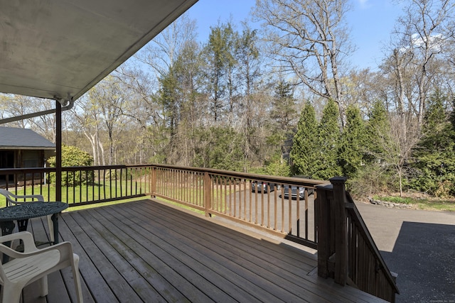 view of wooden terrace
