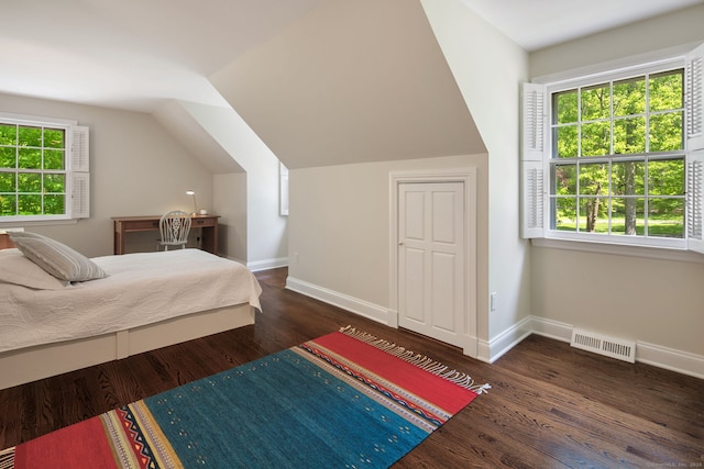 5 Dorr Rd, Darien, CT 06820 - bedroom featuring wood finished floors, baseboards, and lofted ceiling