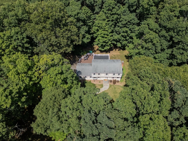 34 Longmeadows Rd, Wilton, CT 06897 - aerial view with a forest view