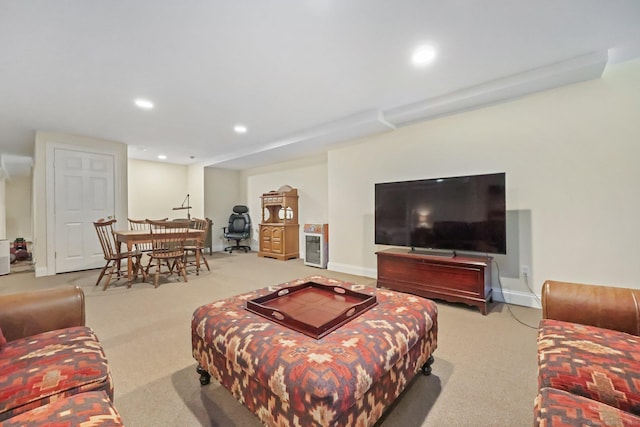 4 Walnut Ridge Rd, New Fairfield, CT 06812 - living room with recessed lighting, baseboards, and carpet