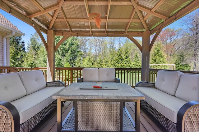 4 Walnut Ridge Rd, New Fairfield, CT 06812 - deck with a gazebo and an outdoor living space