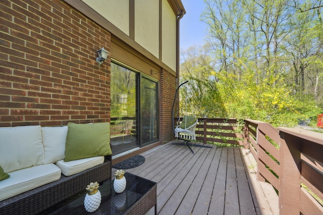 deck with an outdoor living space