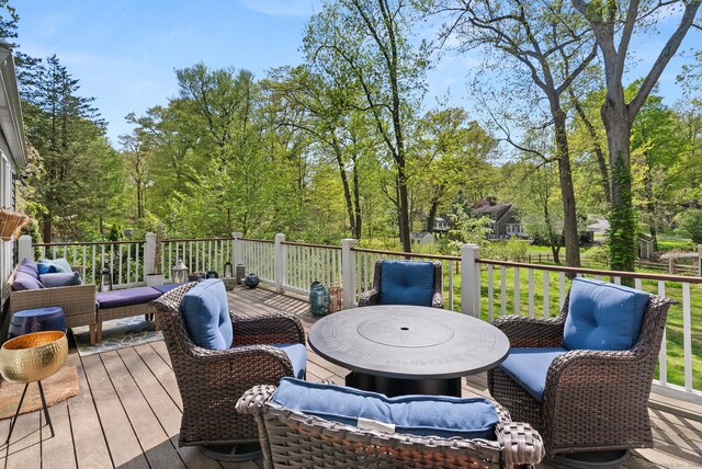view of wooden deck