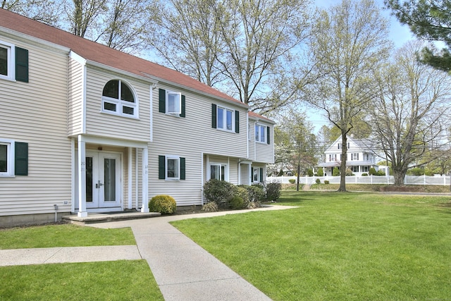116 Hill St Unit 23, Milford, CT 06460 - townhome / multi-family property with french doors and a front lawn
