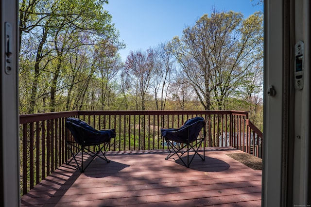 view of wooden deck