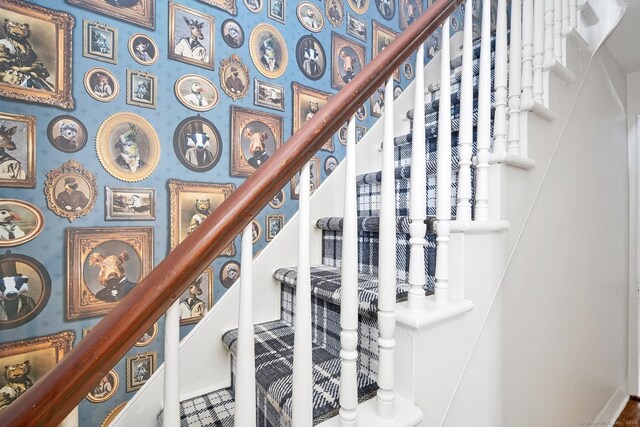 149 Limekiln Rd, Redding, CT 06896 - stairway with baseboards