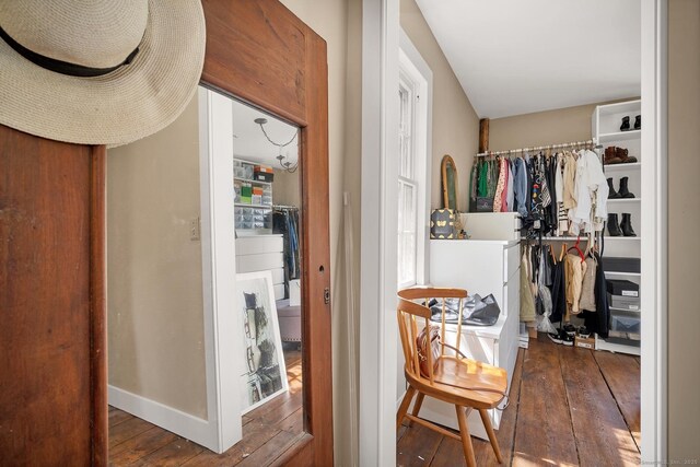 149 Limekiln Rd, Redding, CT 06896 - corridor featuring hardwood / wood-style flooring and baseboards