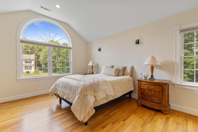 41 Madison Way S, Windsor, CT 06074 - bedroom with multiple windows, vaulted ceiling, light wood finished floors, and baseboards