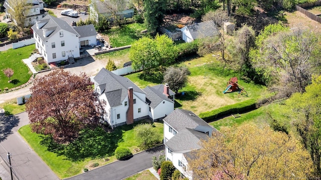 aerial view of residential area