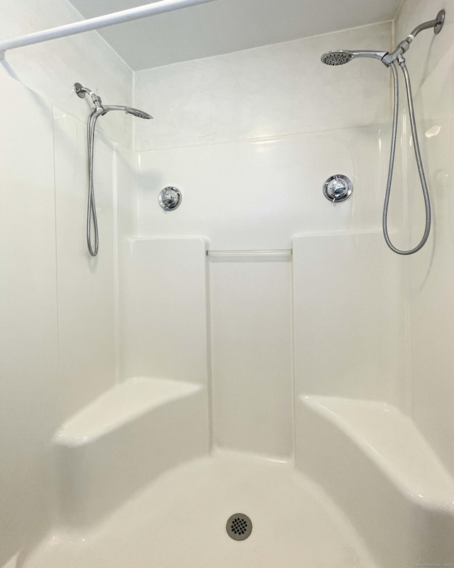bathroom featuring walk in shower