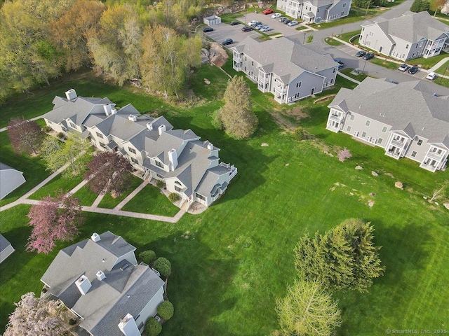 bird's eye view with a residential view