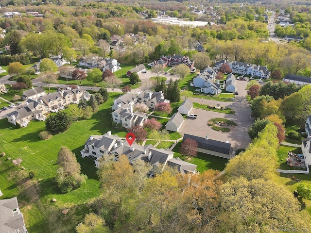 drone / aerial view with a residential view