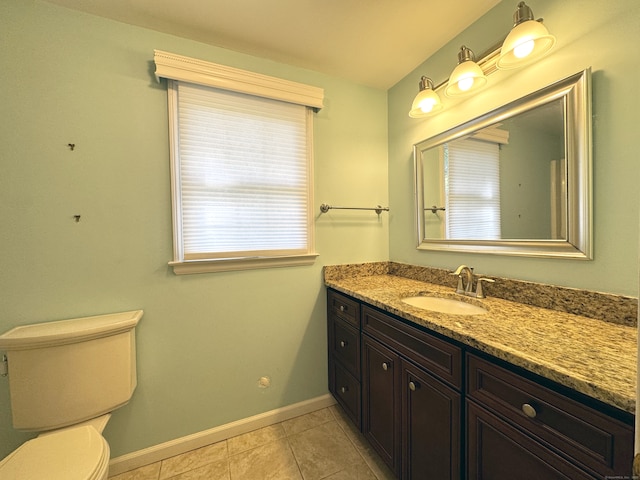 267 Strawberry Cir, Windsor, CT 06095 - bathroom with vanity, baseboards, toilet, and tile patterned flooring