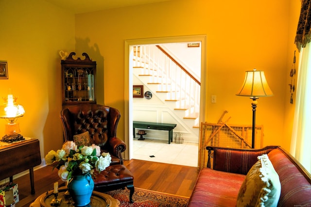 45 N Gate Rd, Woodbury, CT 06798 - living area with stairway and wood finished floors