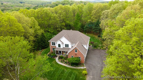 45 N Gate Rd, Woodbury, CT 06798 - view from above of property with a heavily wooded area
