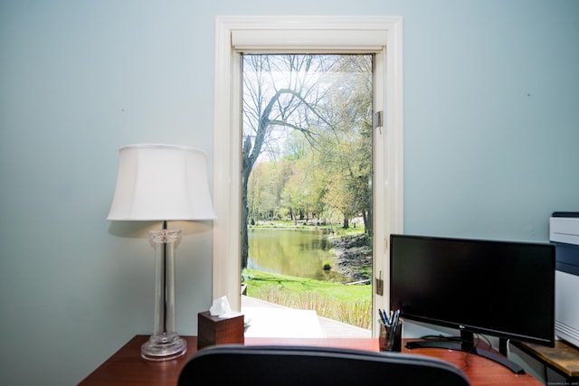 view of office area