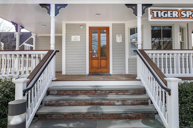 27 Catoonah St, Ridgefield, CT 06877 - view of exterior entry featuring a porch