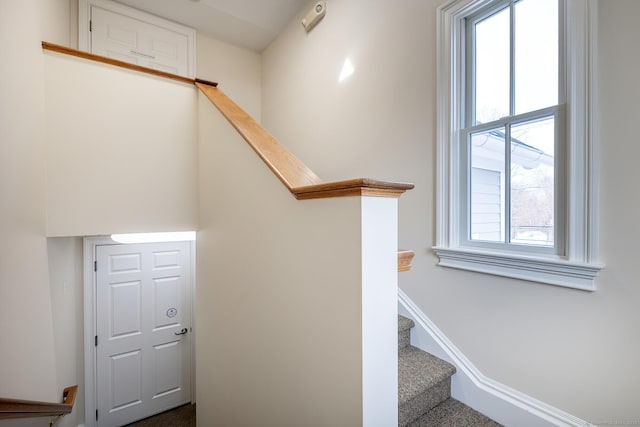 27 Catoonah St, Ridgefield, CT 06877 - staircase with baseboards