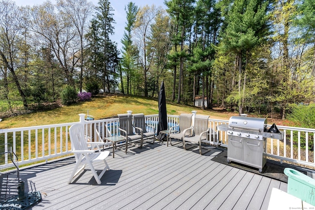101 Michele Dr, Somers, CT 06071 - wooden terrace with a yard and a grill
