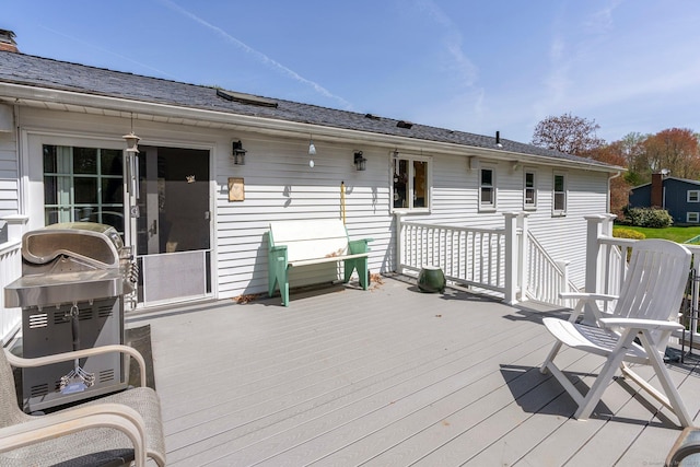 101 Michele Dr, Somers, CT 06071 - wooden terrace featuring a grill