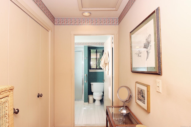 701 Heritage Vlg Unit B, Southbury, CT 06488 - hall featuring tile patterned floors