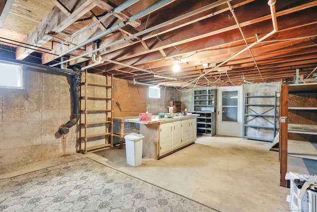 view of basement