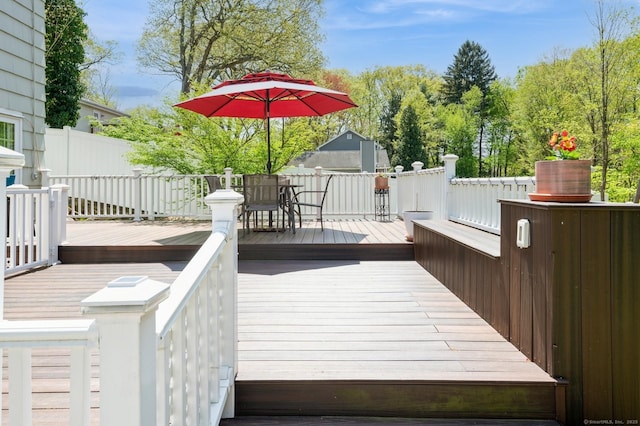 35 Hampton Ln, Stamford, CT 06903 - view of wooden deck