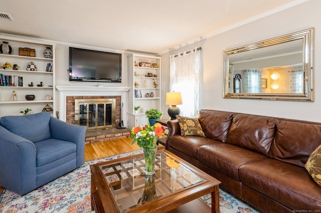 35 Hampton Ln, Stamford, CT 06903 - living room with wood finished floors and a fireplace