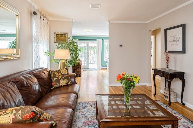 35 Hampton Ln, Stamford, CT 06903 - living area with wood finished floors, ornamental molding, and baseboards