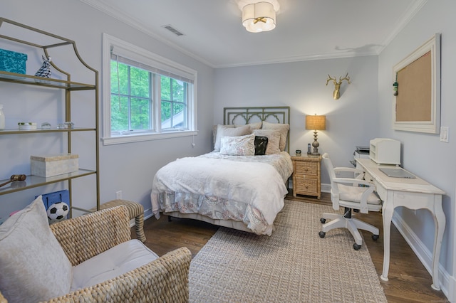72 S Salem Rd, Ridgefield, CT 06877 - bedroom featuring crown molding, wood finished floors, baseboards, and an office area