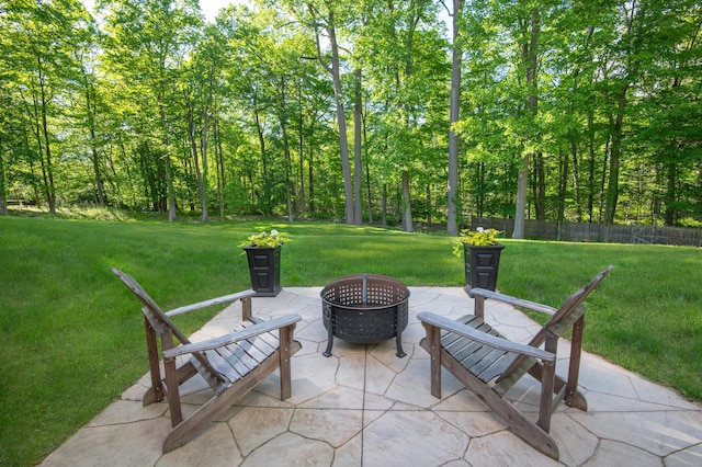 72 S Salem Rd, Ridgefield, CT 06877 - view of patio / terrace with an outdoor fire pit