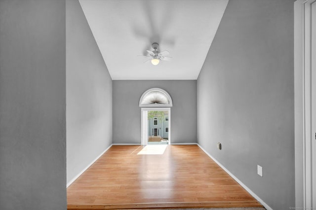 37 Valley Run Dr Unit 37, Cromwell, CT 06416 - empty room featuring a ceiling fan, wood finished floors, and baseboards