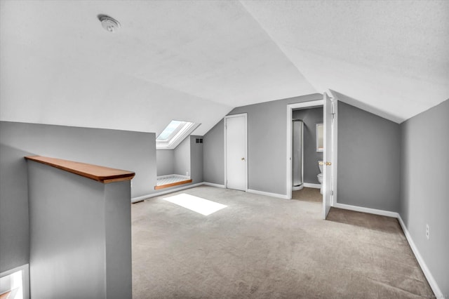 37 Valley Run Dr Unit 37, Cromwell, CT 06416 - additional living space featuring carpet, vaulted ceiling, a skylight, and baseboards