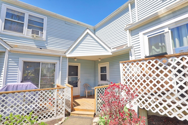 exterior space with a wooden deck