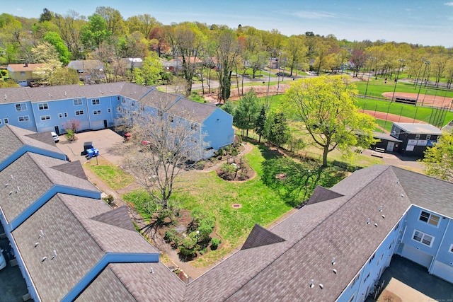 drone / aerial view featuring a residential view