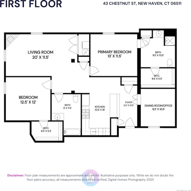 43 Chestnut St Unit 106, New Haven, CT 06511 - view of floor plan / room layout