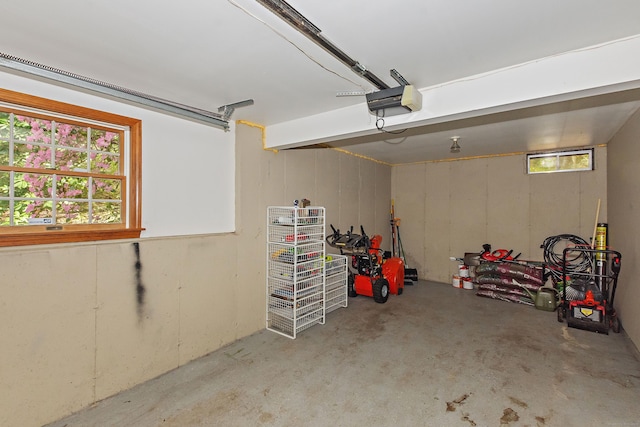 garage featuring a garage door opener