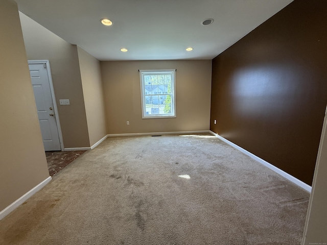 123 Hidden Valley Dr, Meriden, CT 06451 - empty room with baseboards, carpet flooring, and recessed lighting