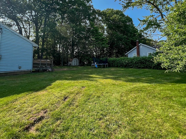 63 Ridgetop Rd, Wallingford, CT 06492 - view of grassy yard with a trampoline