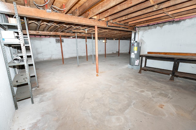144 Fiesta Hts, Meriden, CT 06451 - unfinished basement featuring water heater