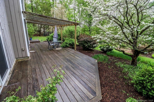 view of wooden terrace