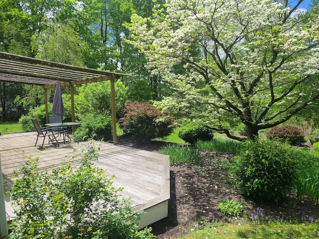 70 Chambers Rd, Danbury, CT 06811 - deck featuring a pergola and outdoor dining space