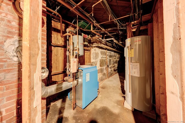 2951 Winsted Rd, Torrington, CT 06790 - utilities with electric water heater and a heating unit
