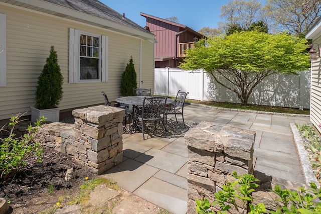 2 Bartholomew Rd, Branford, CT 06405 - view of patio / terrace with fence and outdoor dining area