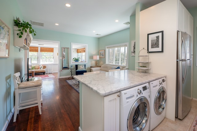 2 Bartholomew Rd, Branford, CT 06405 - clothes washing area with baseboards, recessed lighting, laundry area, and visible vents