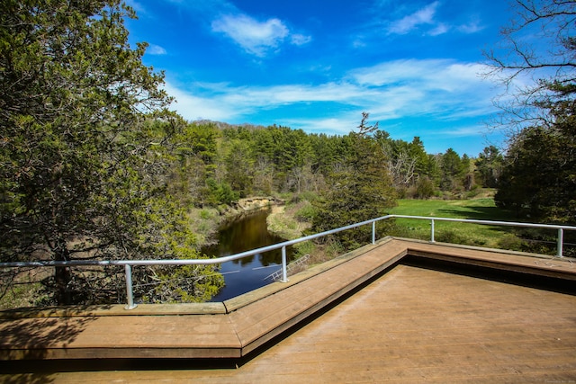 balcony with a view of trees