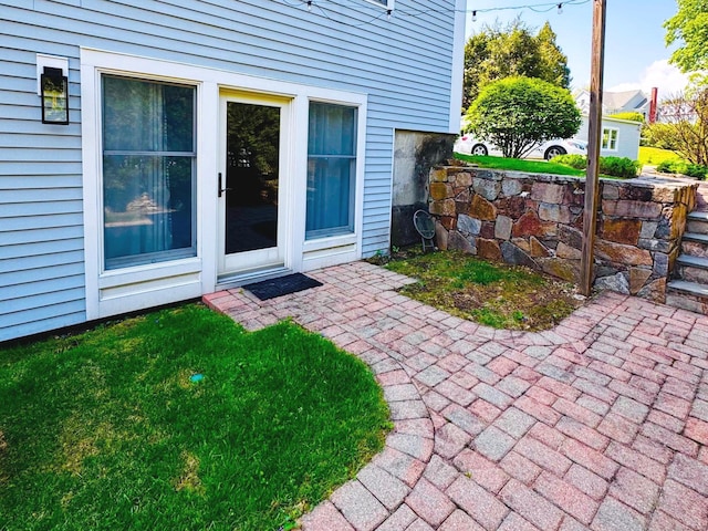 exterior space featuring a lawn