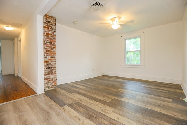 108 New Litchfield St, Torrington, CT 06790 - unfurnished room with ceiling fan, wood finished floors, and a smoke detector