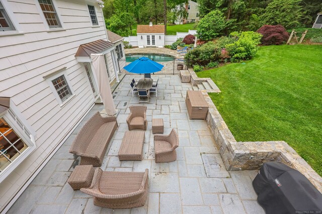 6 Weathervane Hl, Westport, CT 06880 - view of patio featuring an outdoor structure